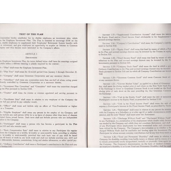 1976 Grumman Employee Investment Plan Prospectus | Aerospace Stock History - Picture 5 of 5